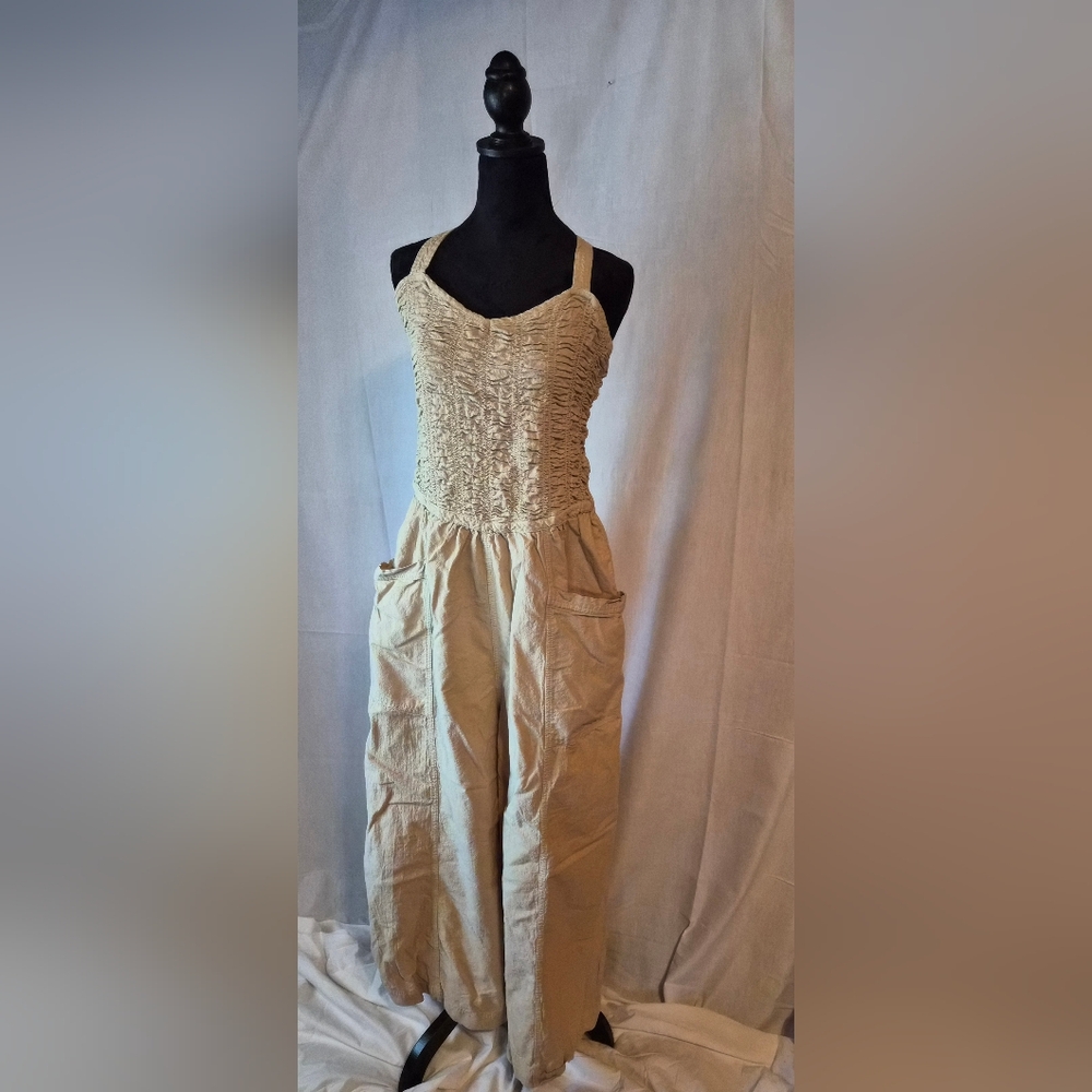 Free People Forever Always Wide Leg Jumpsuit Large,